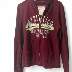 Vintage Aeropostale size large maroon zipup.